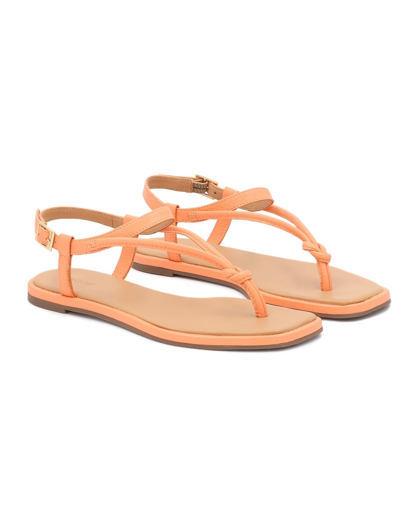 Kazar-Flache-Sandalen-aus-Leder-orange