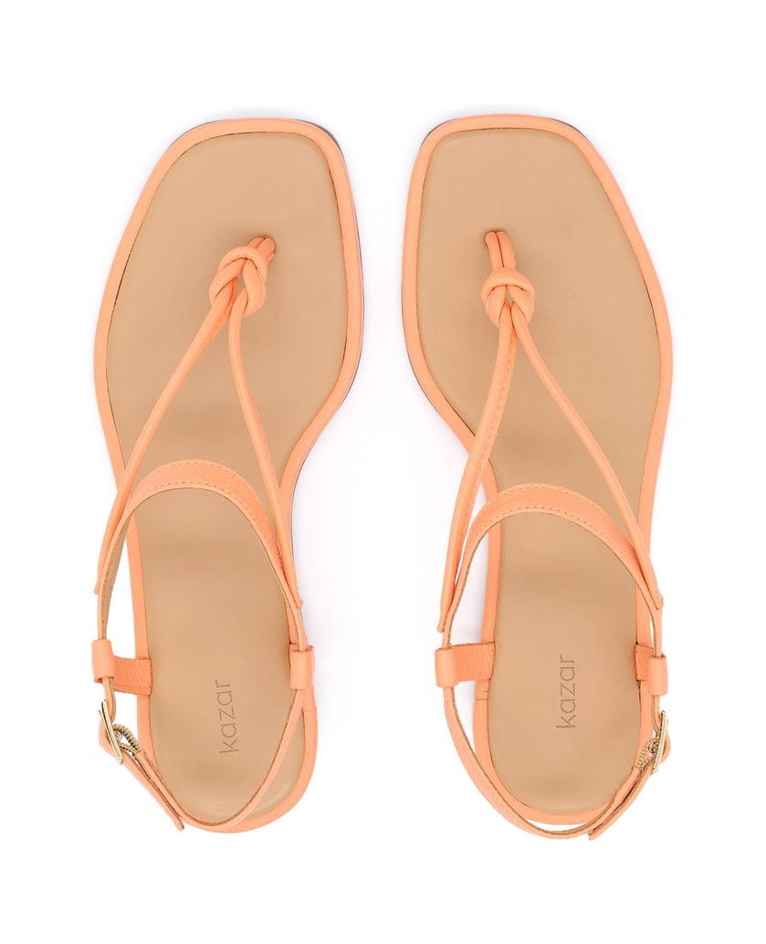 Kazar-Flache-Sandalen-aus-Leder-orange