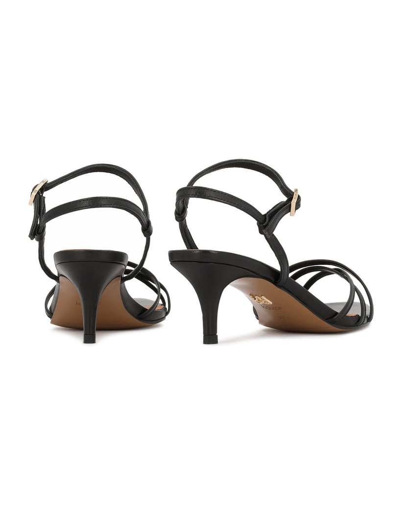 Kazar-Schwarze-Ledersandalen-mit-sich-kreuzenden-Riemen-schwarz