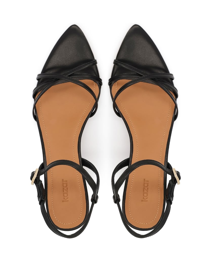 Kazar-Schwarze-Ledersandalen-mit-sich-kreuzenden-Riemen-schwarz