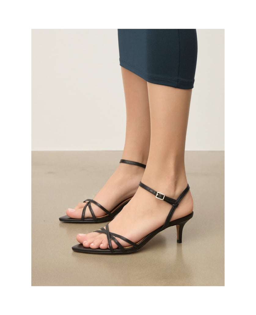 Kazar-Schwarze-Ledersandalen-mit-sich-kreuzenden-Riemen-schwarz