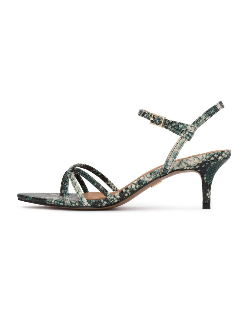 Kazar-Mehrfarbige-Sandalen-mit-Schlangenhautmuster-grün