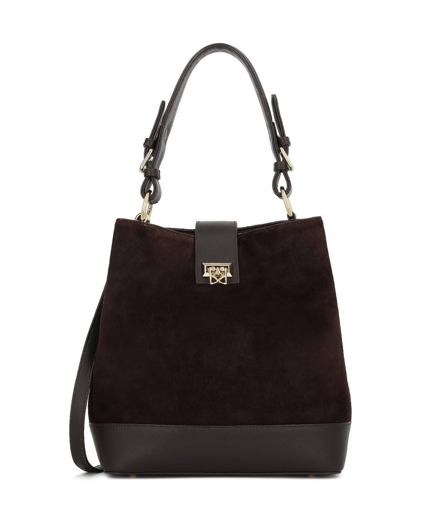 Kazar-Dunkelbraune-Handtasche-mit-Monogramm-dunkelbraun