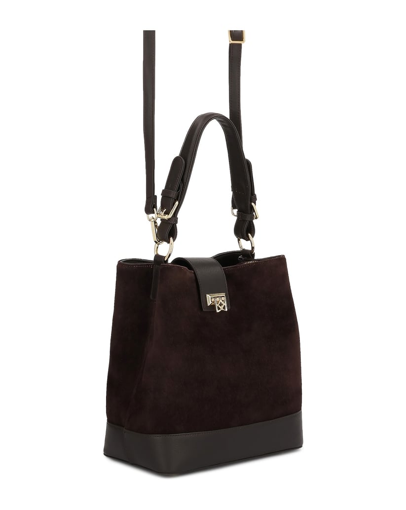 Kazar-Dunkelbraune-Handtasche-mit-Monogramm-dunkelbraun