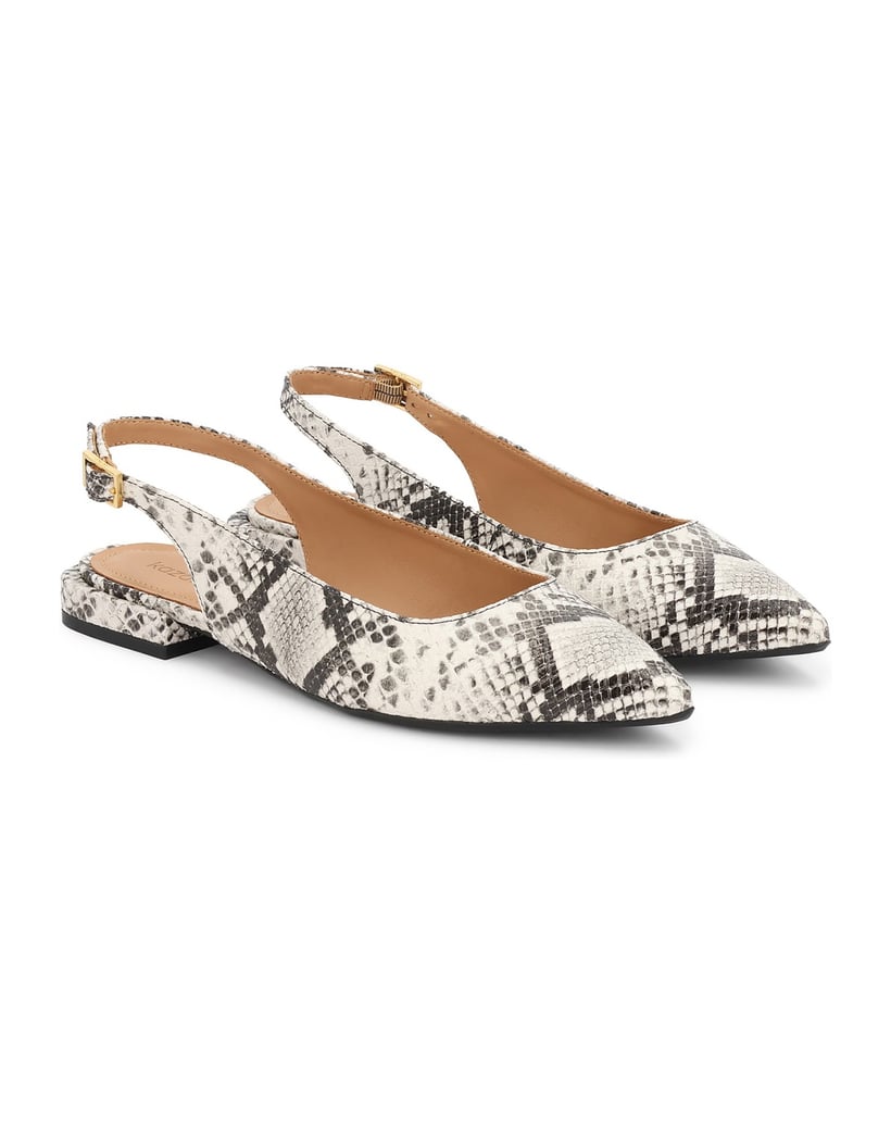 Kazar-Flache-Pumps-mit-Tiermotiv-weiss