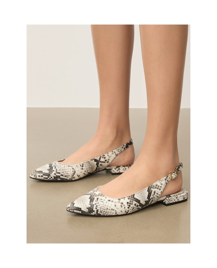 Kazar-Flache-Pumps-mit-Tiermotiv-weiss