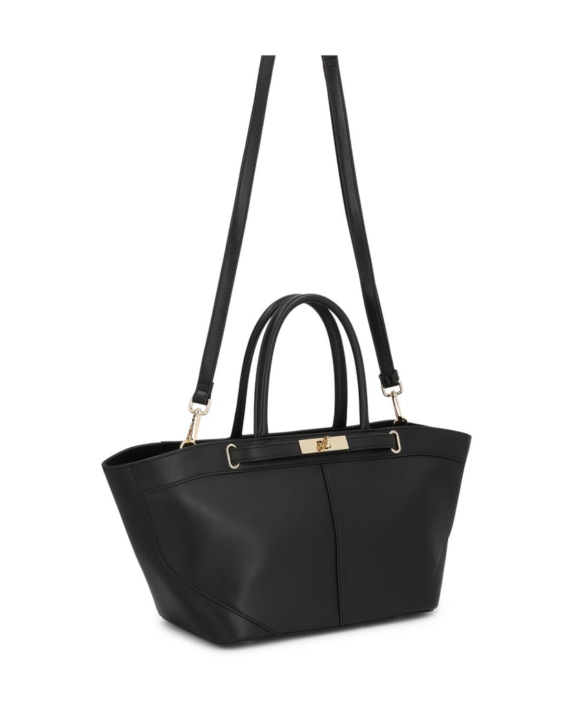 Kazar-Schwarze-Handtasche-mit-Zierschließe-schwarz