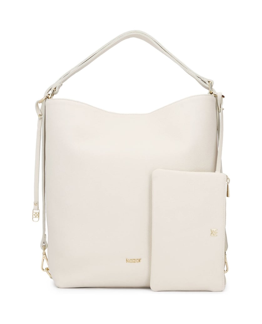 Kazar-Große-Lederhandtasche-mit-Etui-weiss