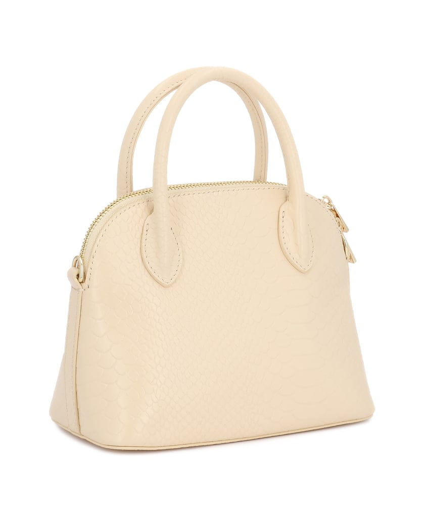 Kazar-Lederhandtasche-vom-Typ-Truhe-beige