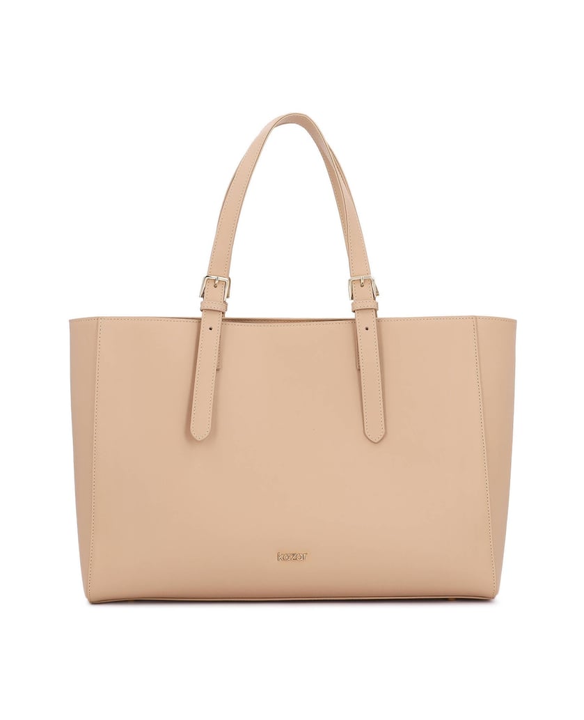 Kazar-Beigefarbene-Leder-Tragetasche-beige