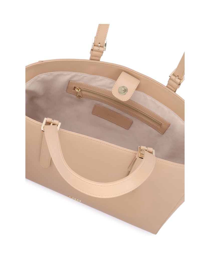 Kazar-Beigefarbene-Leder-Tragetasche-beige