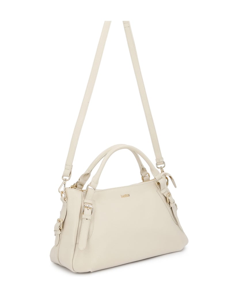 Kazar-Weiche-Lederhandtasche-in-weißer-Farbe-weiss