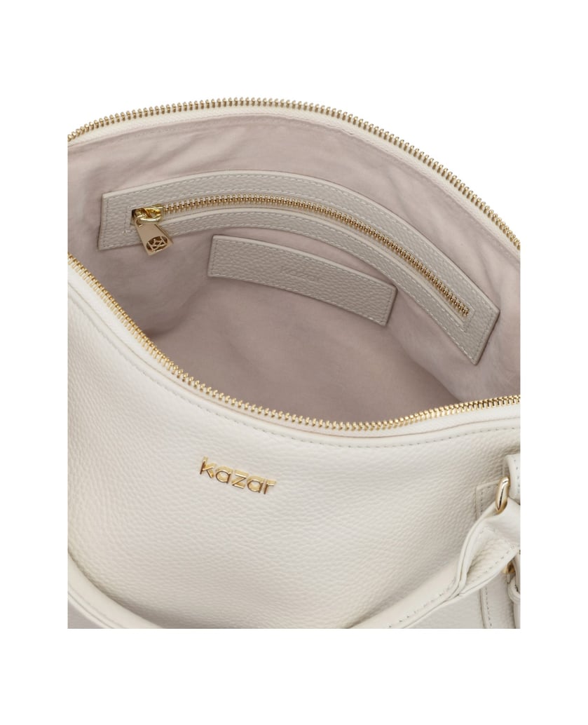 Kazar-Weiche-Lederhandtasche-in-weißer-Farbe-weiss