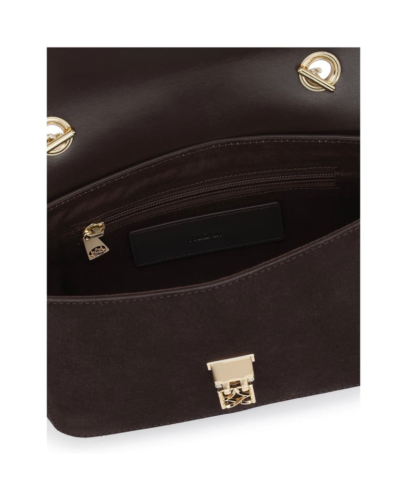 Kazar-Dunkelbraune-Handtasche-mit-Überschlag-dunkelbraun