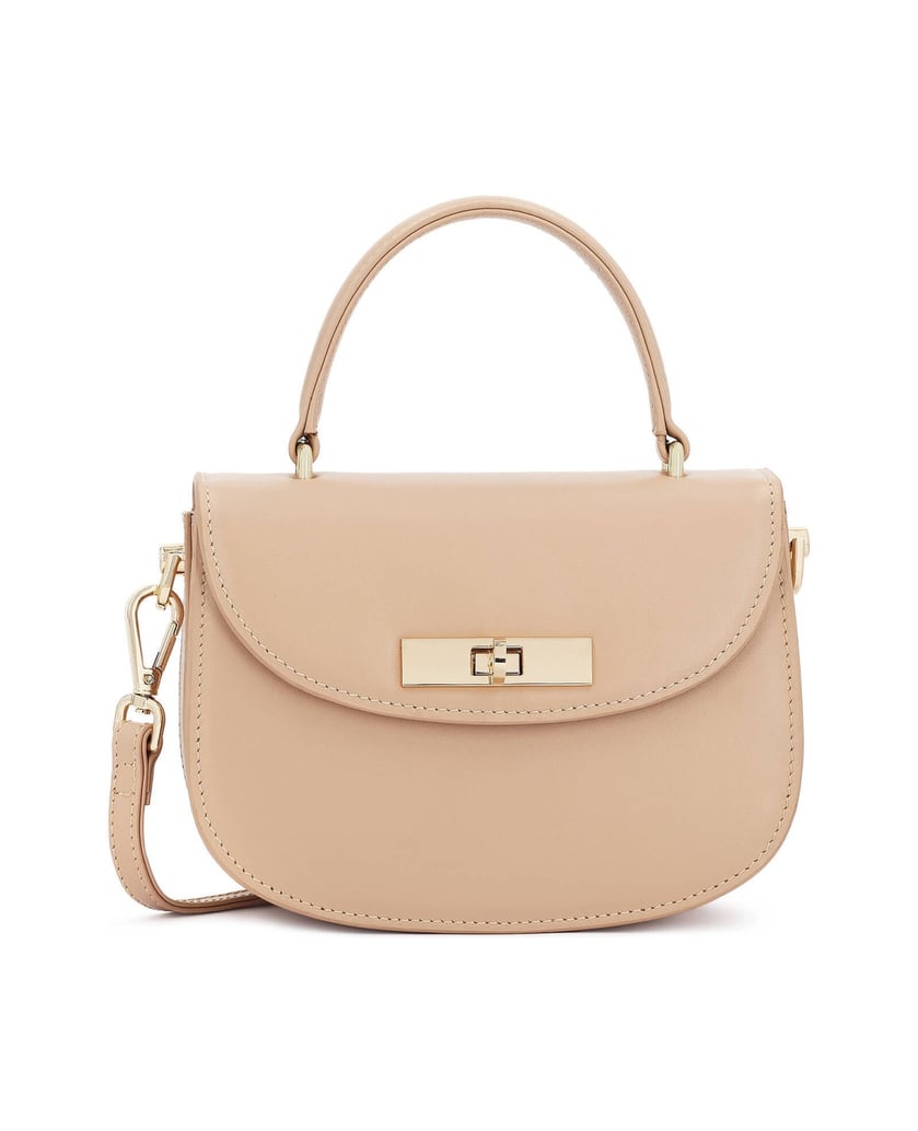Kazar-Beige-Handtasche-mit-eleganter-Schließe-KAZAR-beige