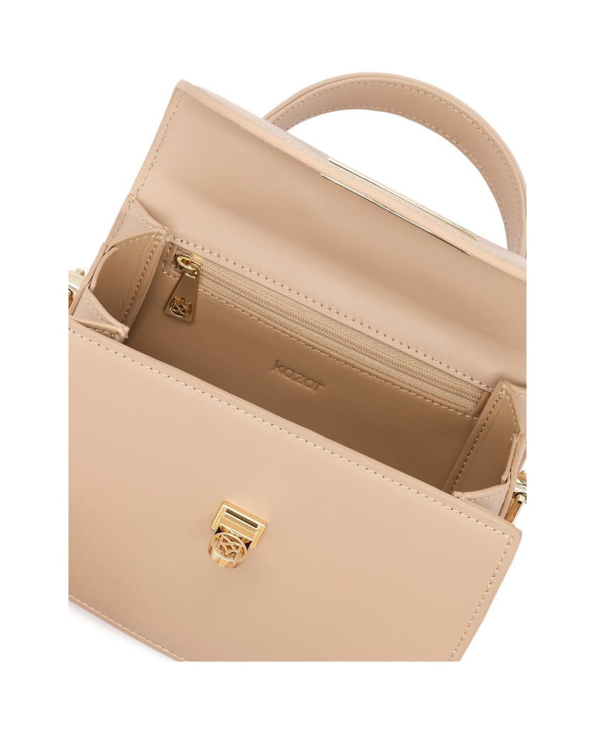 Kazar-Beige-Handtasche-mit-eleganter-Schließe-KAZAR-beige