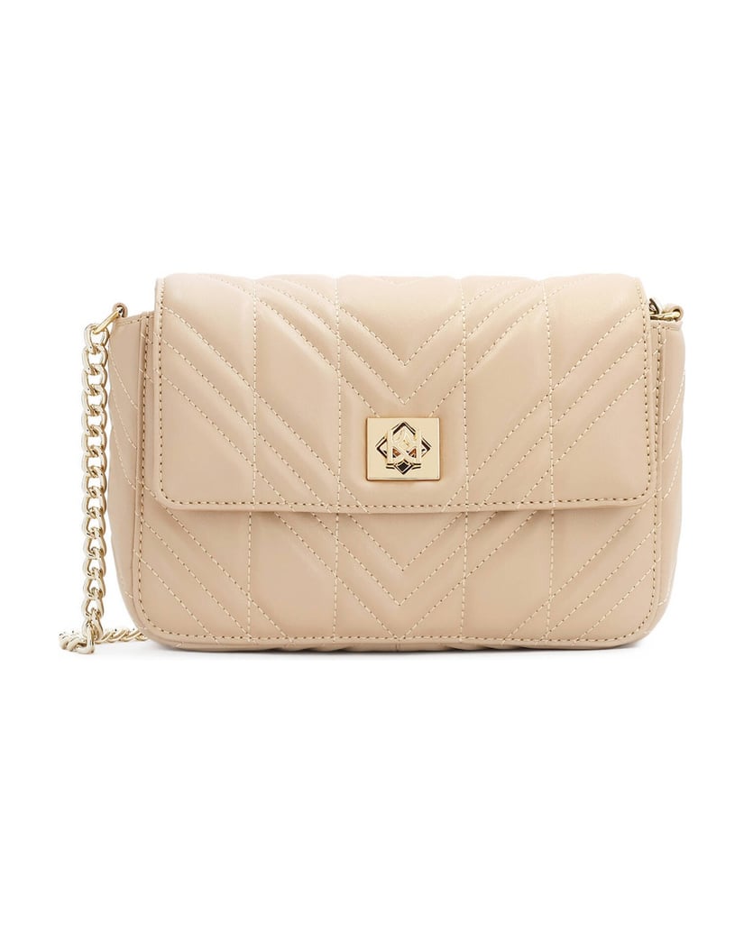 Kazar-Kleine-beige-Handtasche-mit-Steppung-beige