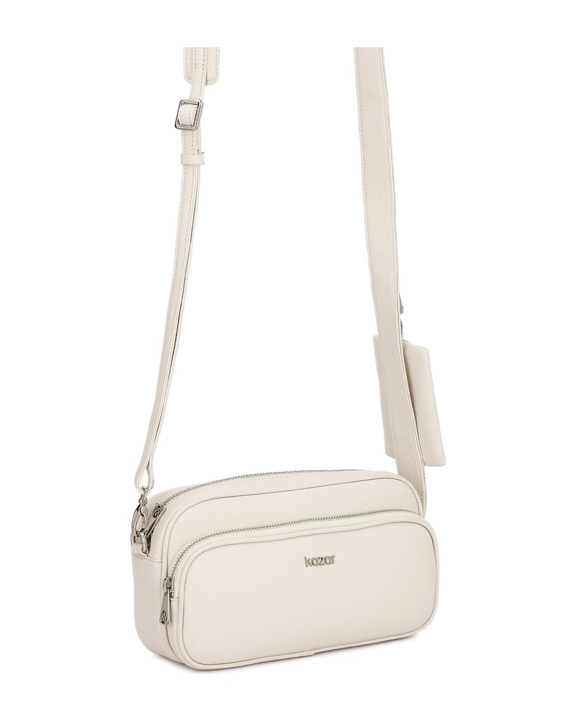 Kazar-Weiße-Lederhandtasche-mit-Etui-weiss