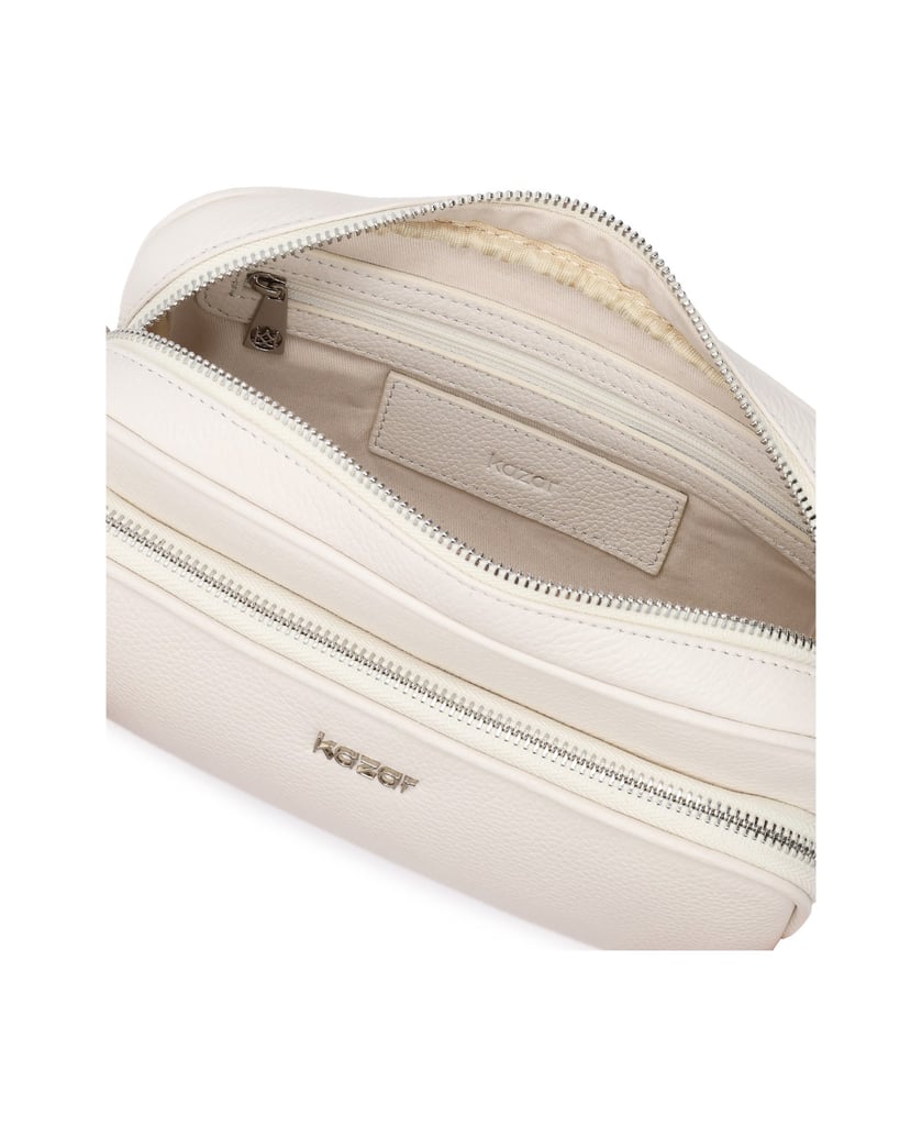 Kazar-Weiße-Lederhandtasche-mit-Etui-weiss