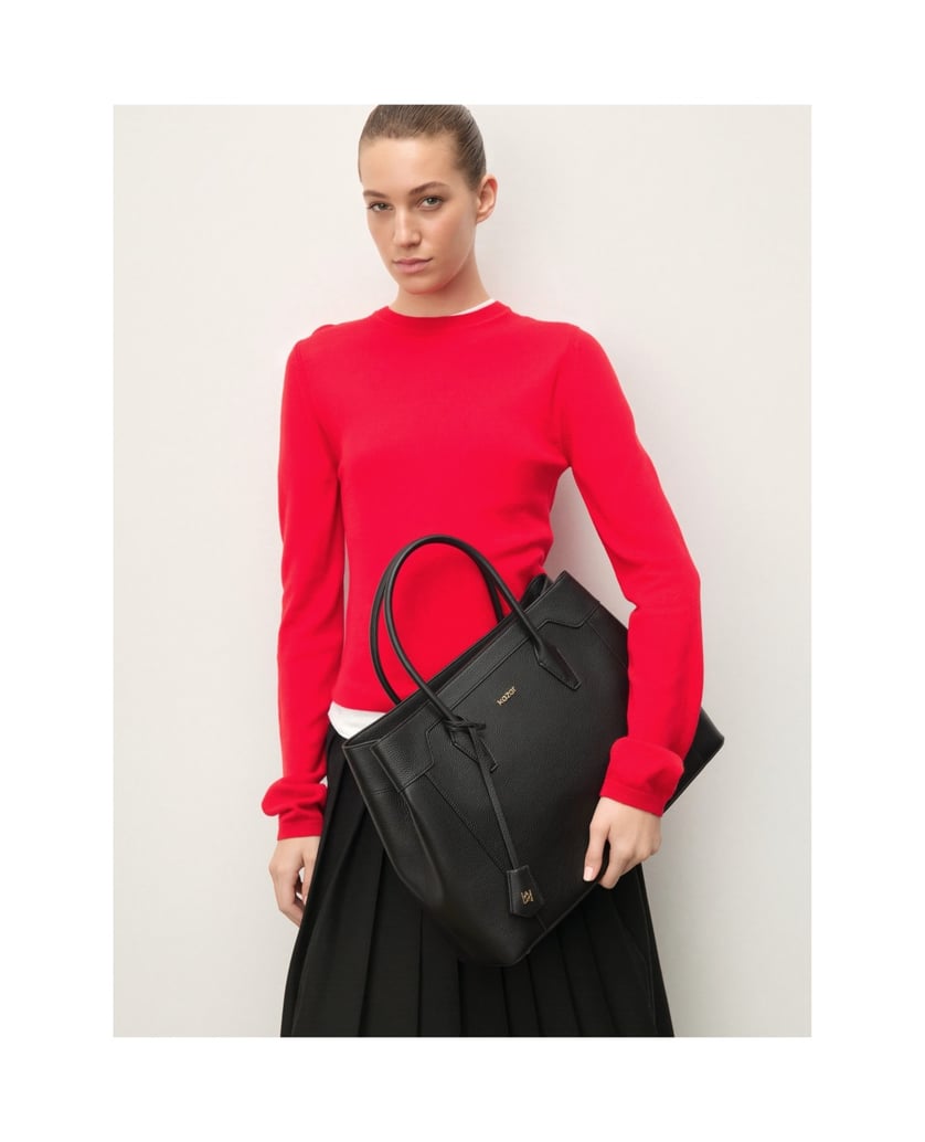 Kazar-Schwarze-Lederhandtasche-mit-eleganten-Verzierungen-schwarz