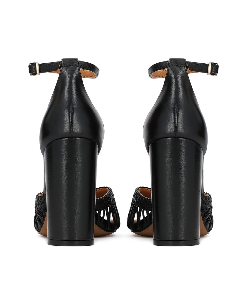 Kazar-Schwarze-Sandalen-mit-geflochtenem-Schaft-schwarz