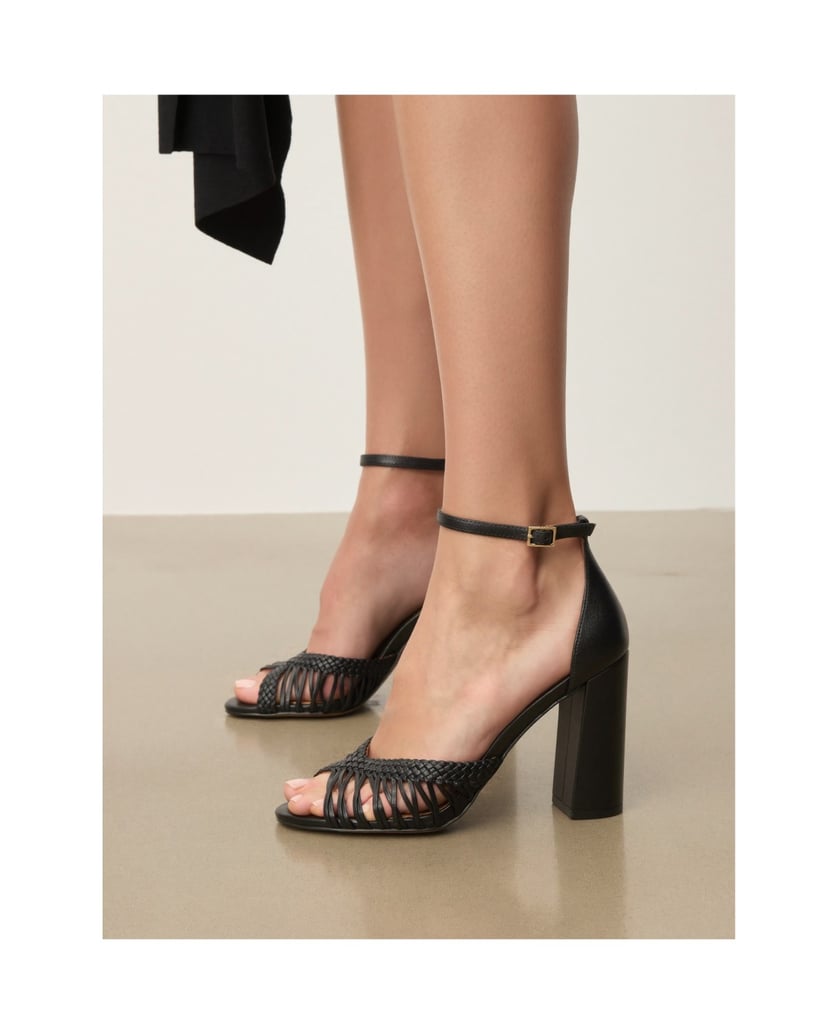 Kazar-Schwarze-Sandalen-mit-geflochtenem-Schaft-schwarz