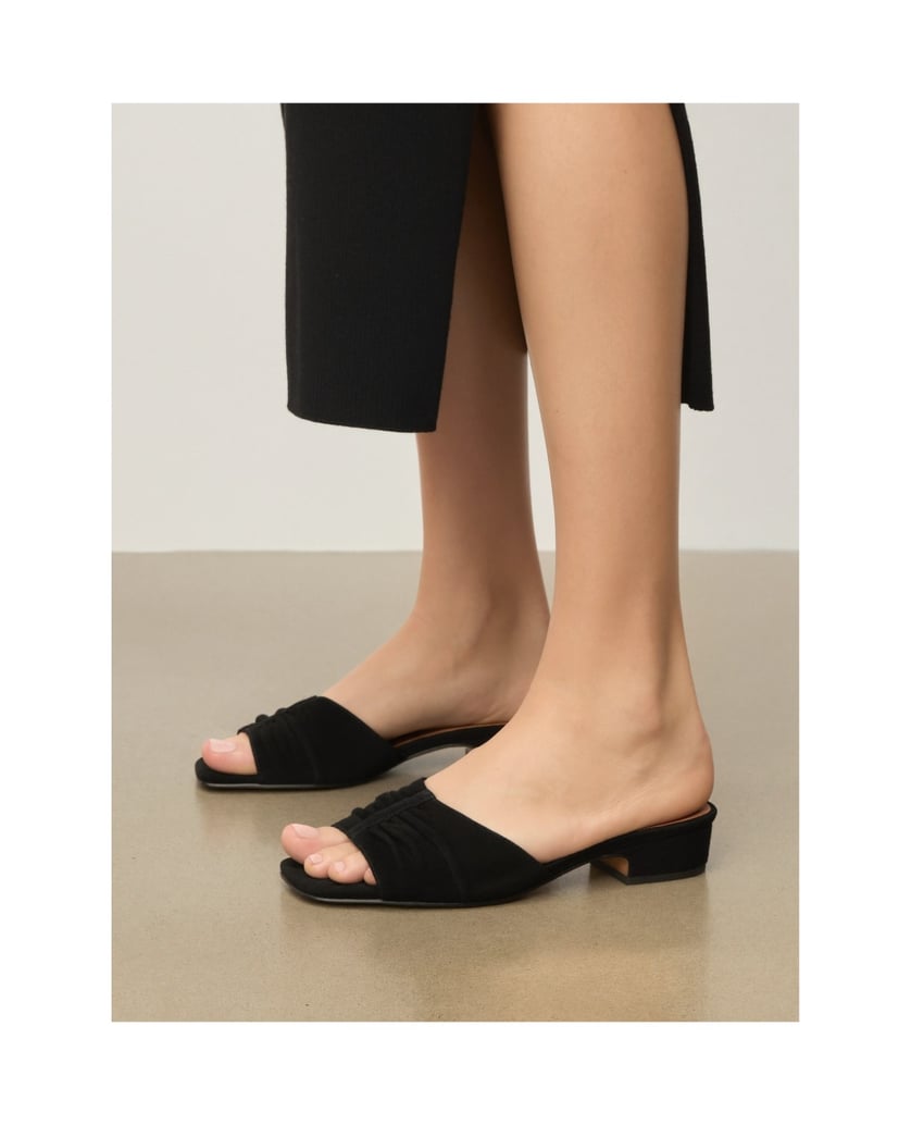 Kazar-Schwarze-Wildleder-Flip-Flops-mit-Crinkle-Obermaterial-schwarz