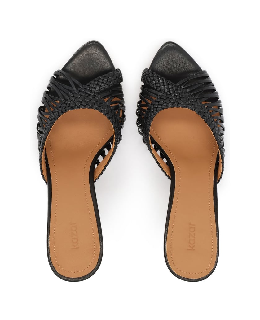 Kazar-Flip-Flops-mit-Absatz-und-geflochtenem-Schaft-schwarz