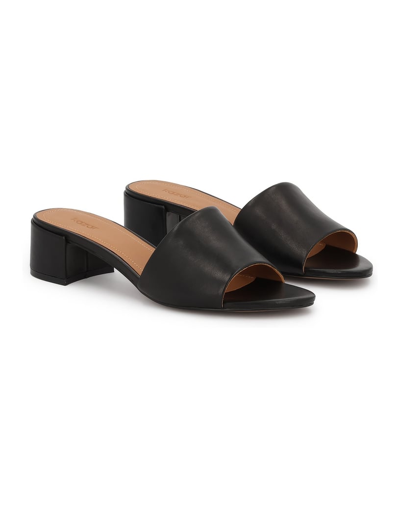 Kazar-Schwarze-Leder-Flip-Flops-mit-breitem-Absatz-schwarz