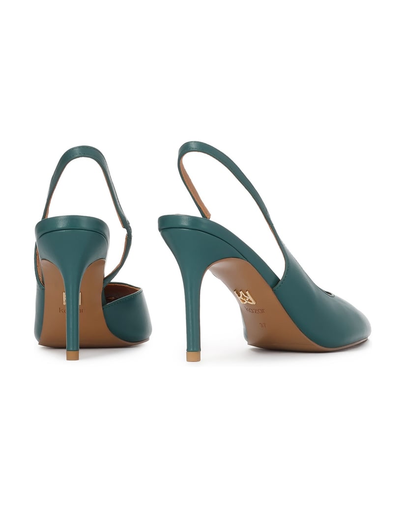 Kazar-Slingback-Pumps-mit-verlängerten-offenen-Nasen-grün