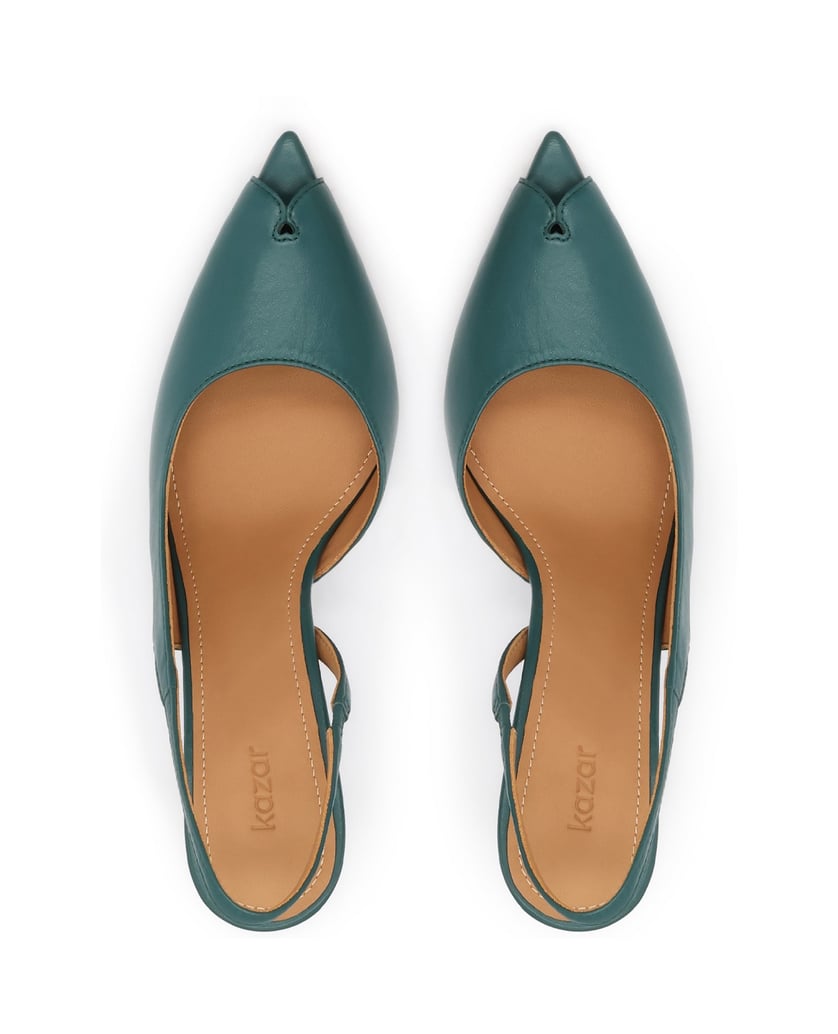 Kazar-Slingback-Pumps-mit-verlängerten-offenen-Nasen-grün