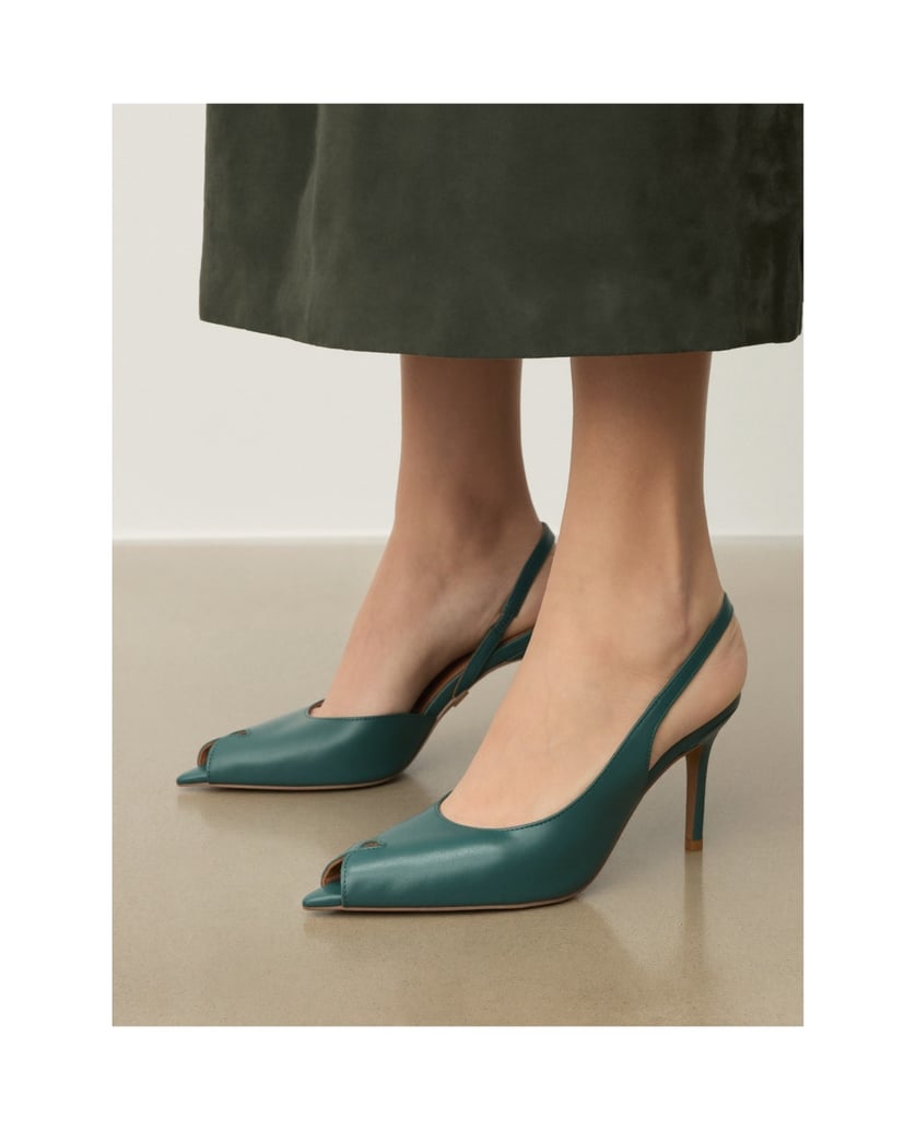 Kazar-Slingback-Pumps-mit-verlängerten-offenen-Nasen-grün