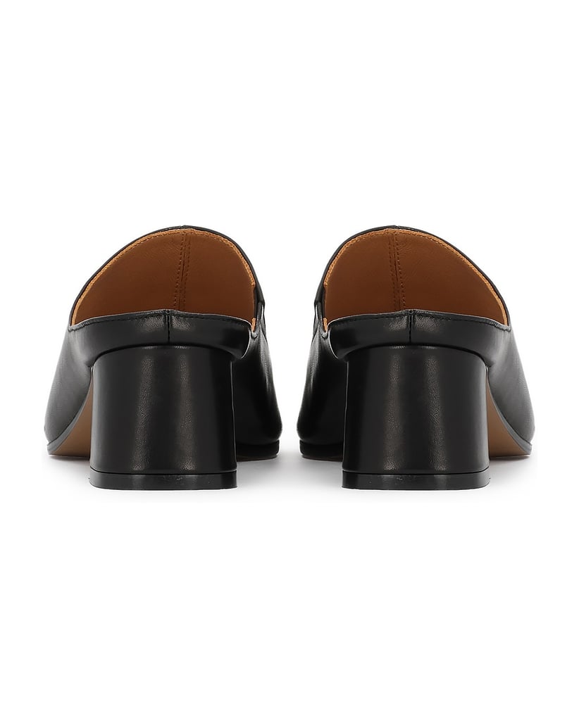 Kazar-Schwarze-Leder-Flip-Flops-mit-breitem-Absatz-schwarz