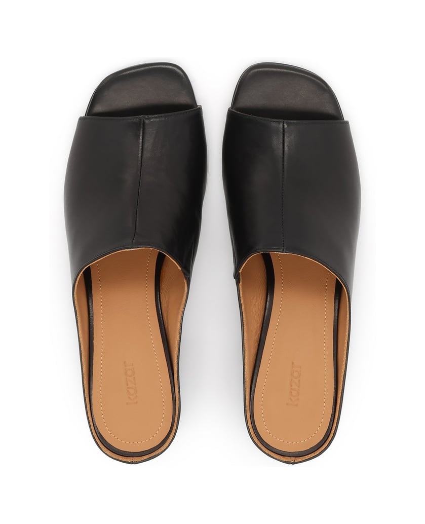 Kazar-Schwarze-Leder-Flip-Flops-mit-breitem-Absatz-schwarz