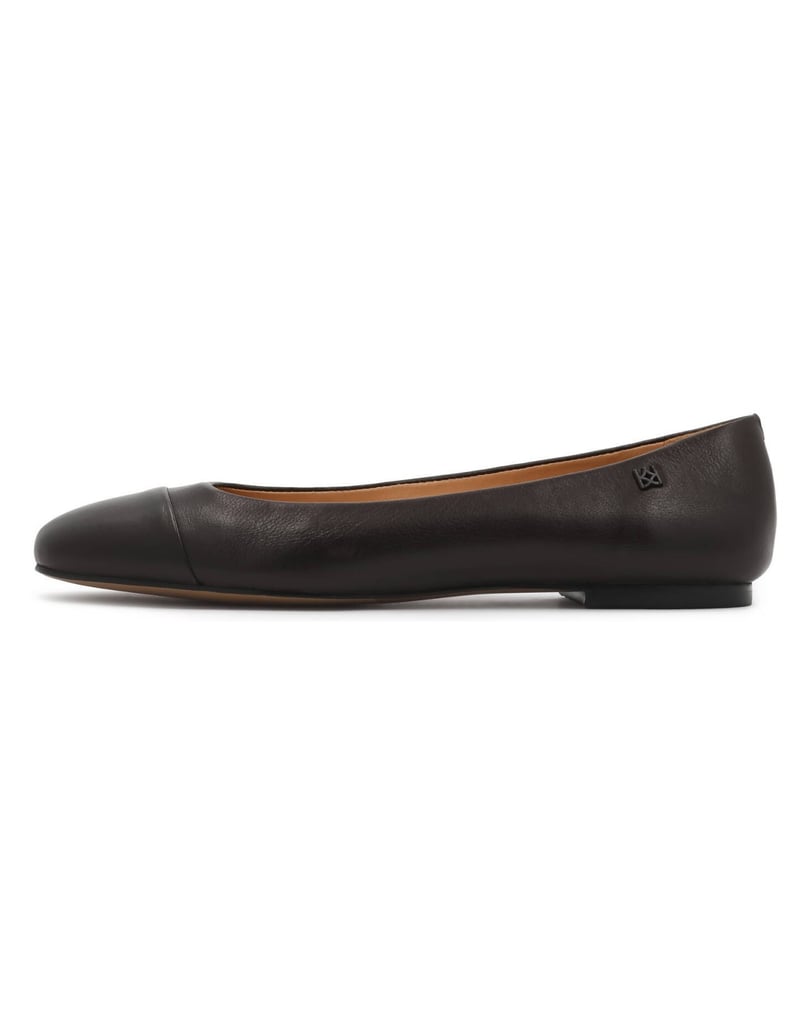 Kazar-Dunkelbraune-Ballerinas-mit-einem-überlappenden-Nasenstück-dunkelbraun