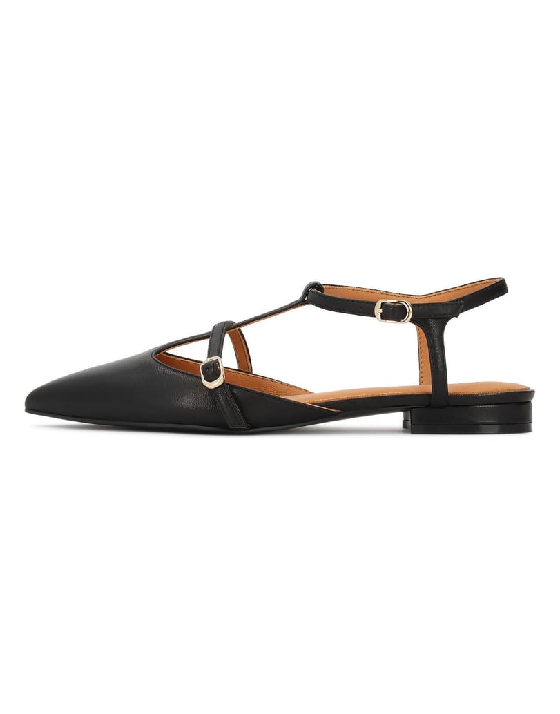Kazar-Flache,-halboffene-Pumps-mit-Riemchen-schwarz