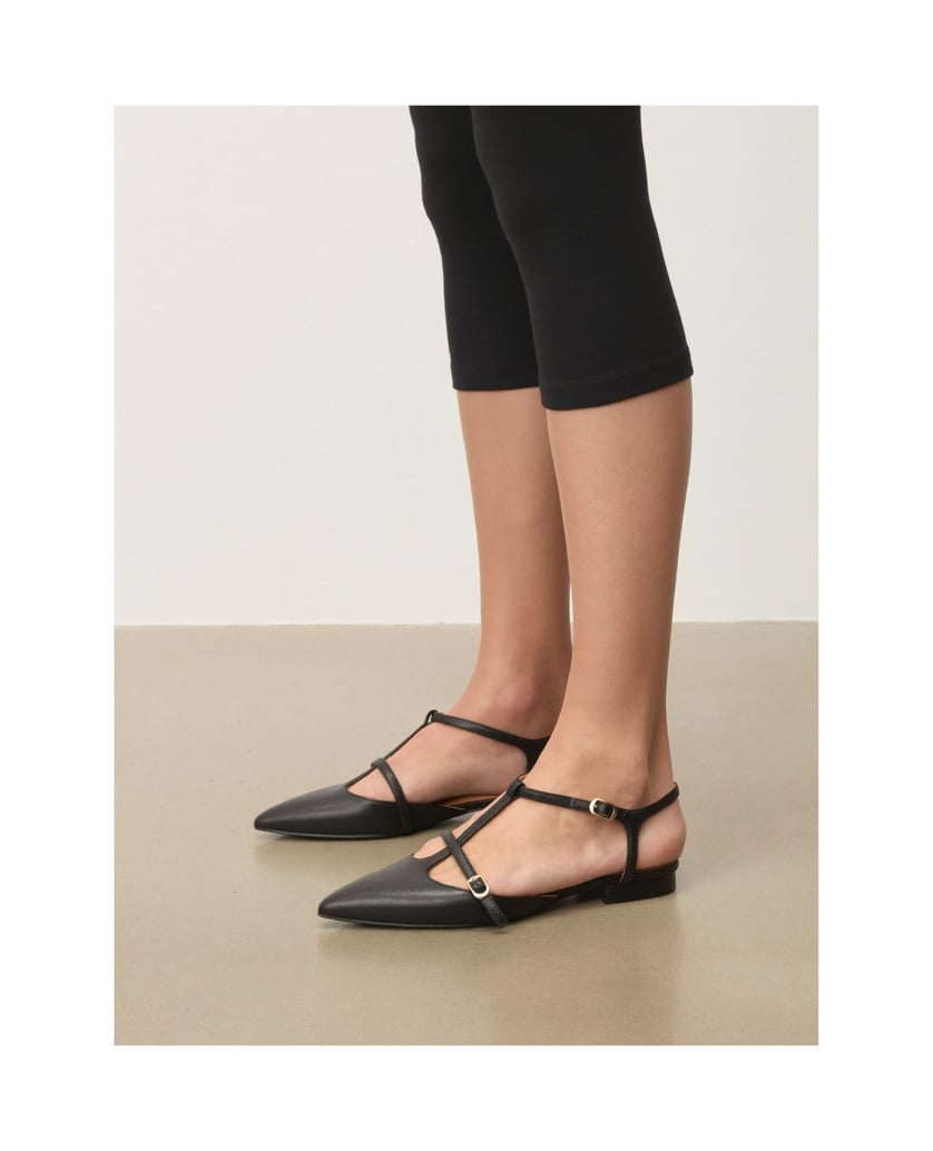 Kazar-Flache,-halboffene-Pumps-mit-Riemchen-schwarz