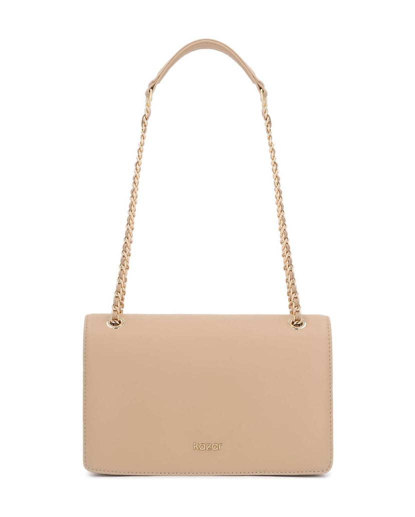 Kazar-Beigefarbene-Kettenhandtasche-beige