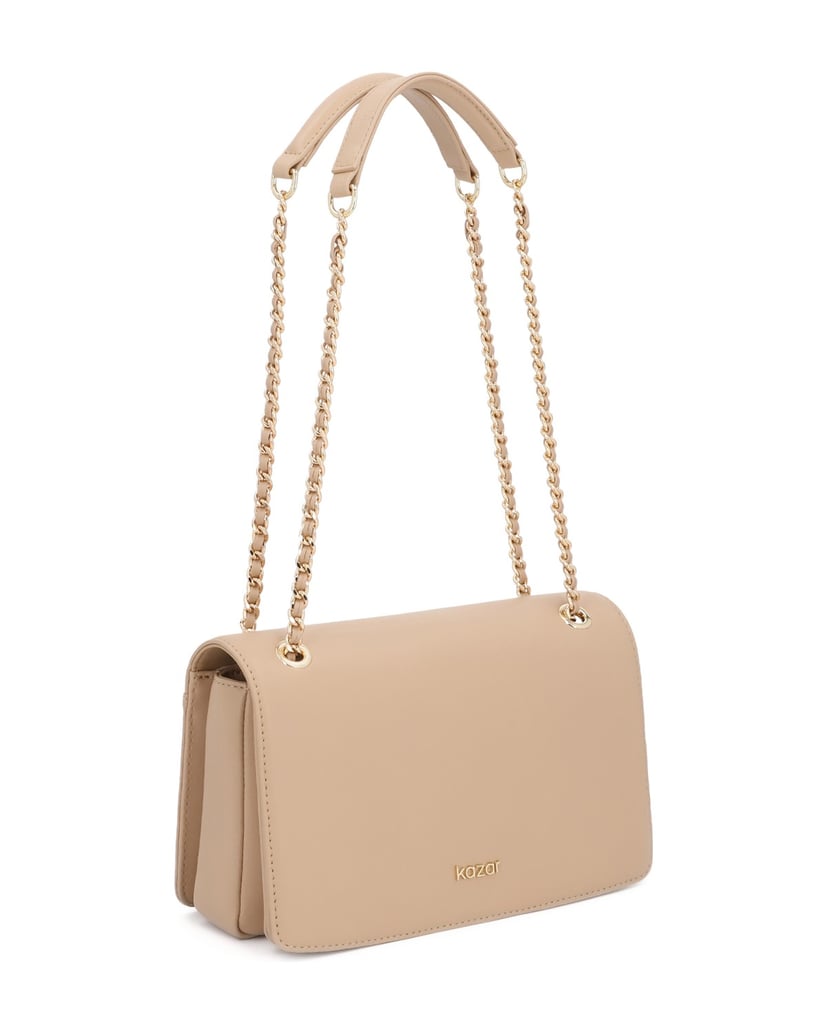 Kazar-Beigefarbene-Kettenhandtasche-beige