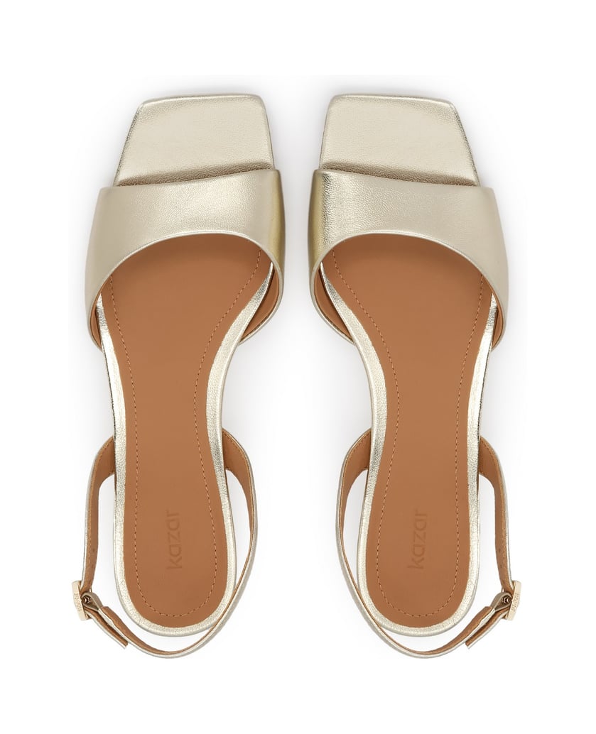 Kazar-Goldene-Sandalen-mit-niedrigem-Absatz-aus-Naturleder-gold