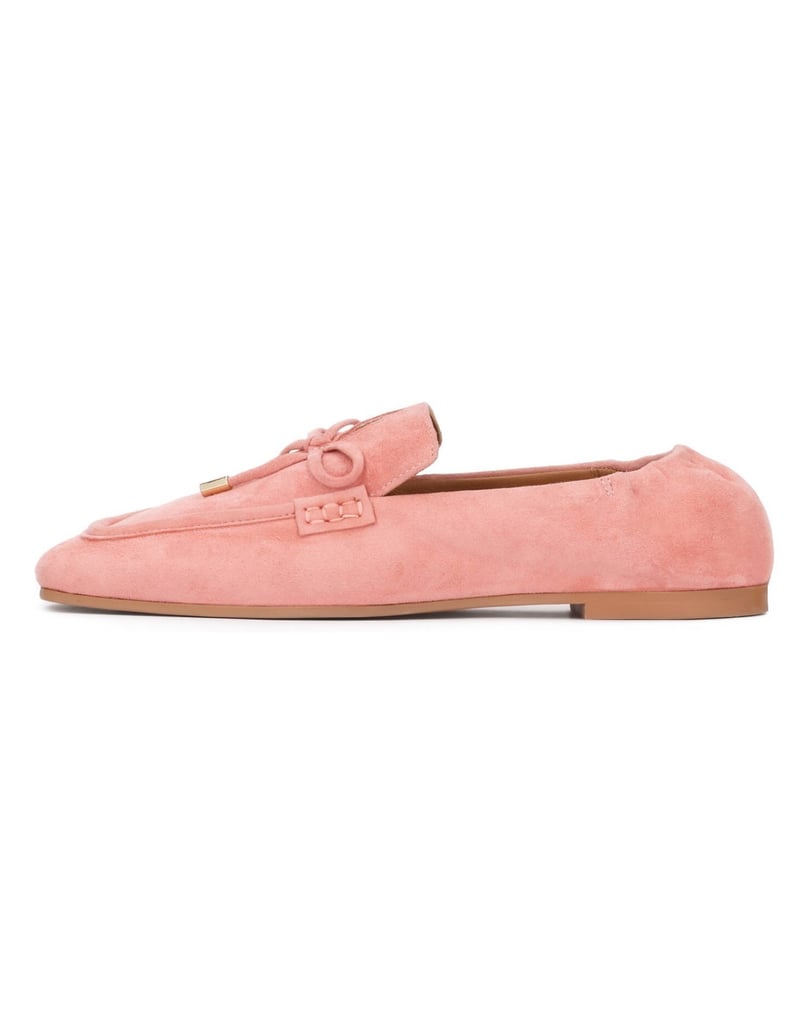 Kazar-Rosa-Halbschuhe-aus-Wildleder-mit-Gummi-an-der-Ferse-pink