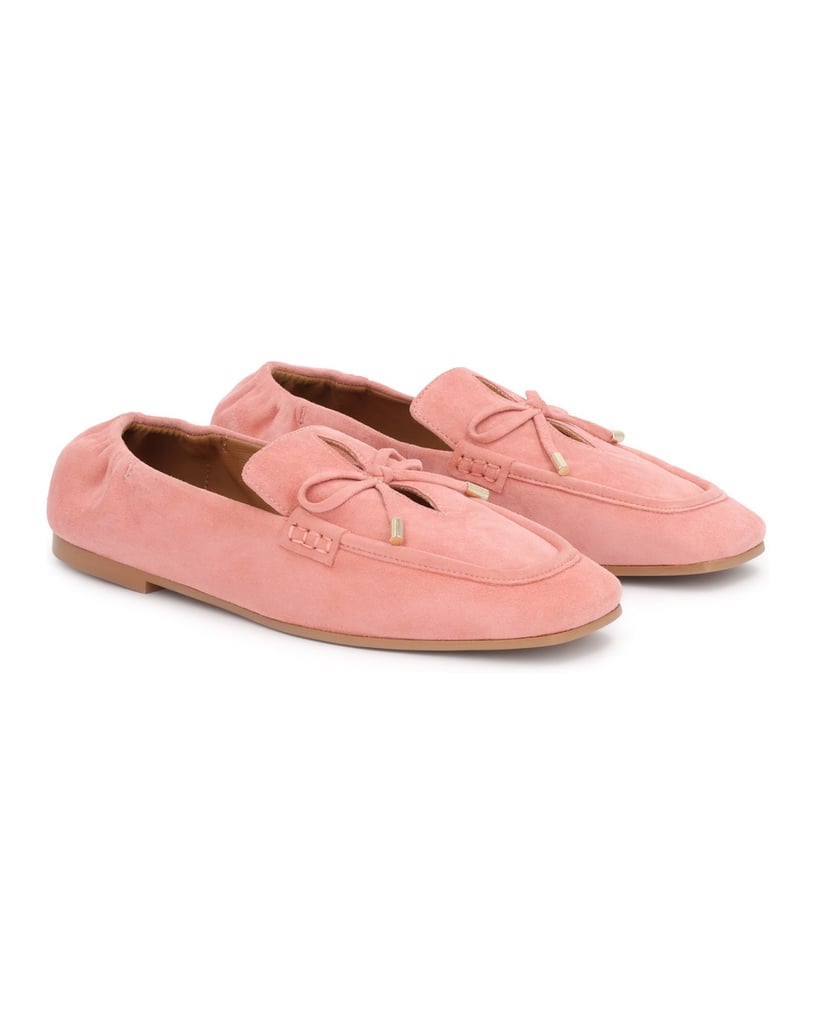 Kazar-Rosa-Halbschuhe-aus-Wildleder-mit-Gummi-an-der-Ferse-pink