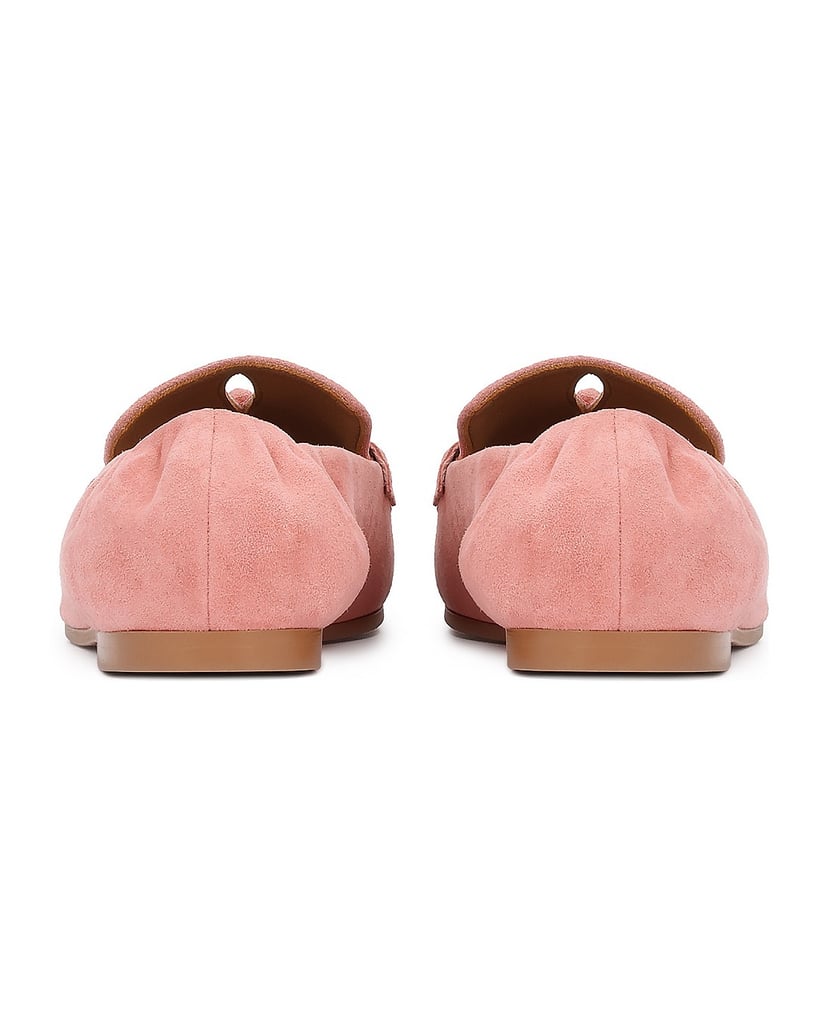 Kazar-Rosa-Halbschuhe-aus-Wildleder-mit-Gummi-an-der-Ferse-pink