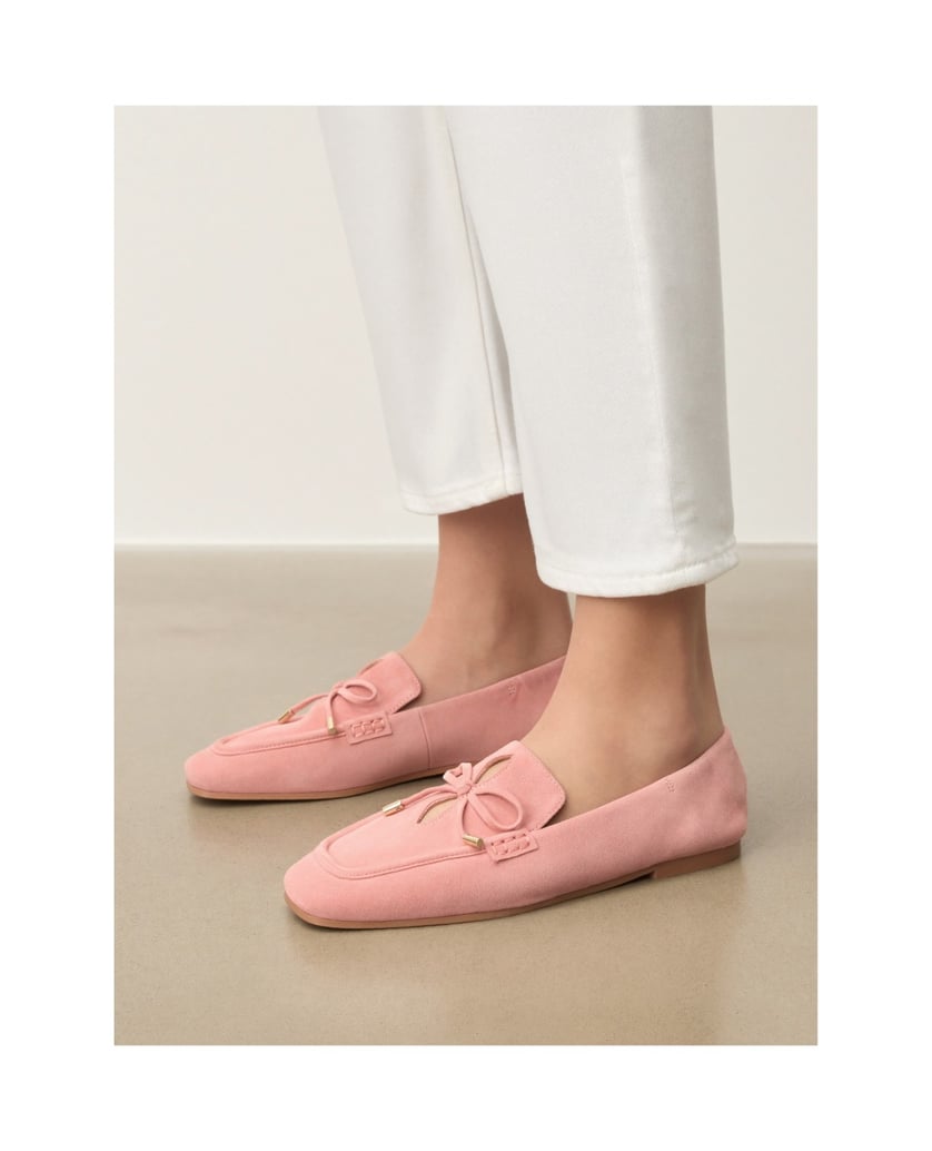 Kazar-Rosa-Halbschuhe-aus-Wildleder-mit-Gummi-an-der-Ferse-pink