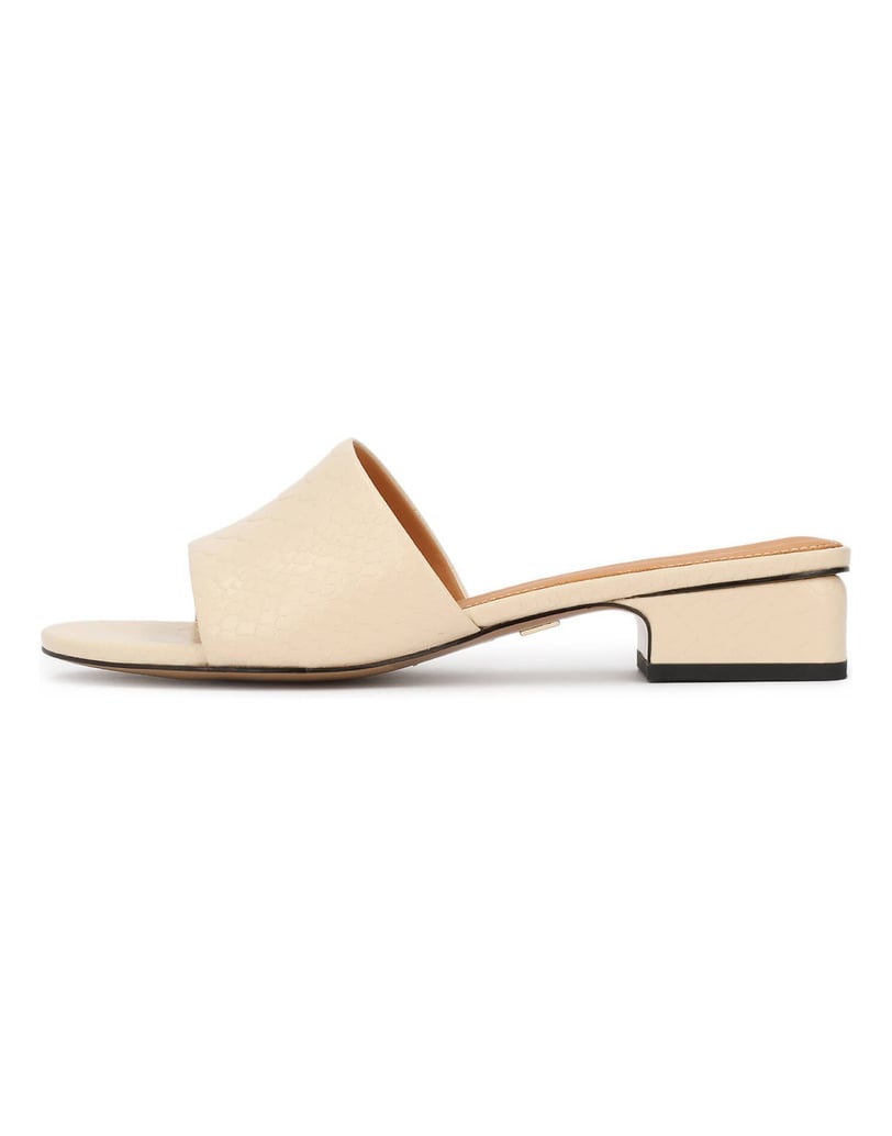 Kazar-Beigefarbene-Flip-Flops-aus-geprägtem-Naturleder-mit-niedrigem-Absatz-beige