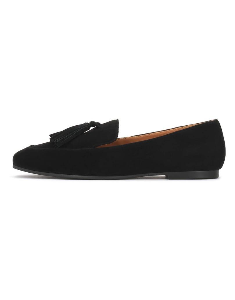 Kazar-Schwarze-Wildleder-Slipper-mit-doppelter-Halskette-schwarz
