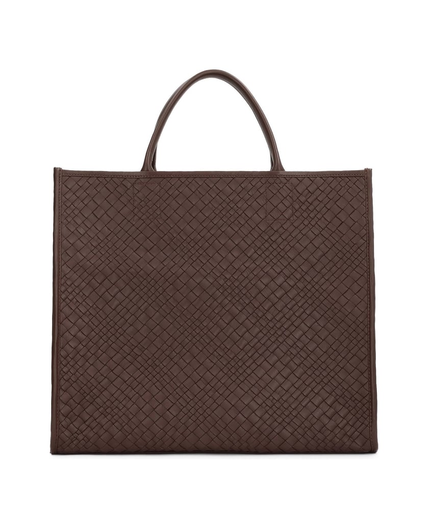 Kazar-Braune-geflochtene-Naturlederhandtasche-mit-Innenbeutel-braun