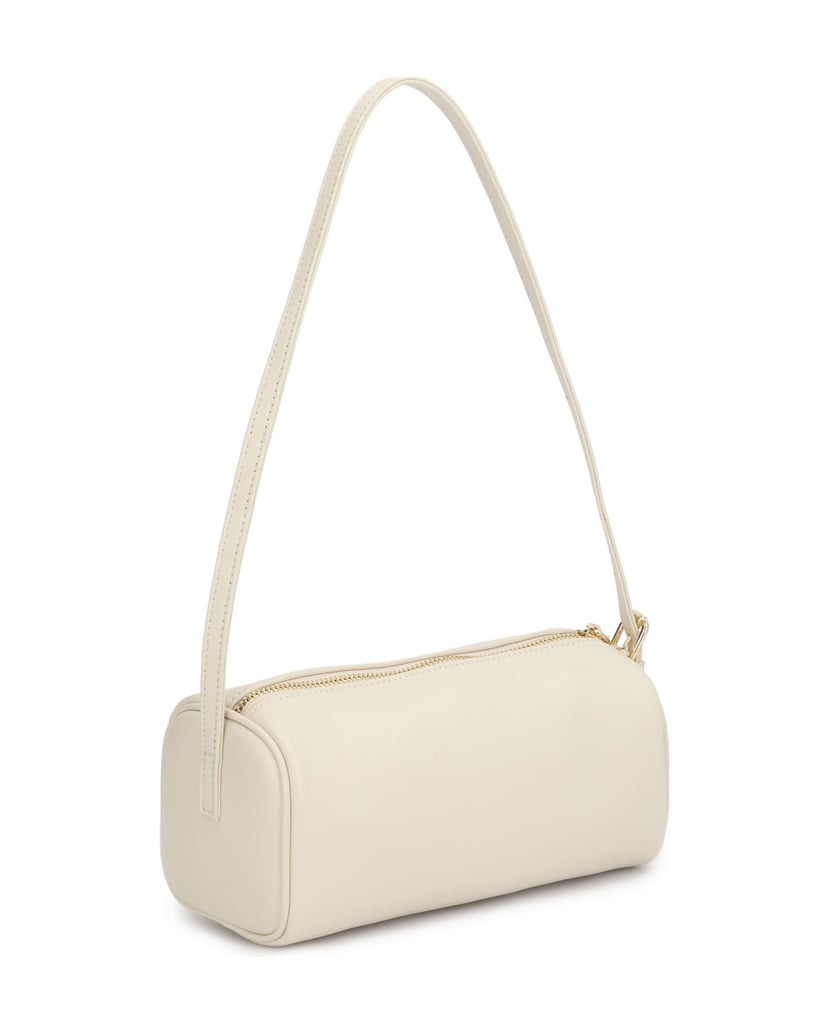 Kazar-Handtasche-aus-Leder-im-Farbton-gebrochenes-Weiß-in-Form-einer-Röhre-weiss