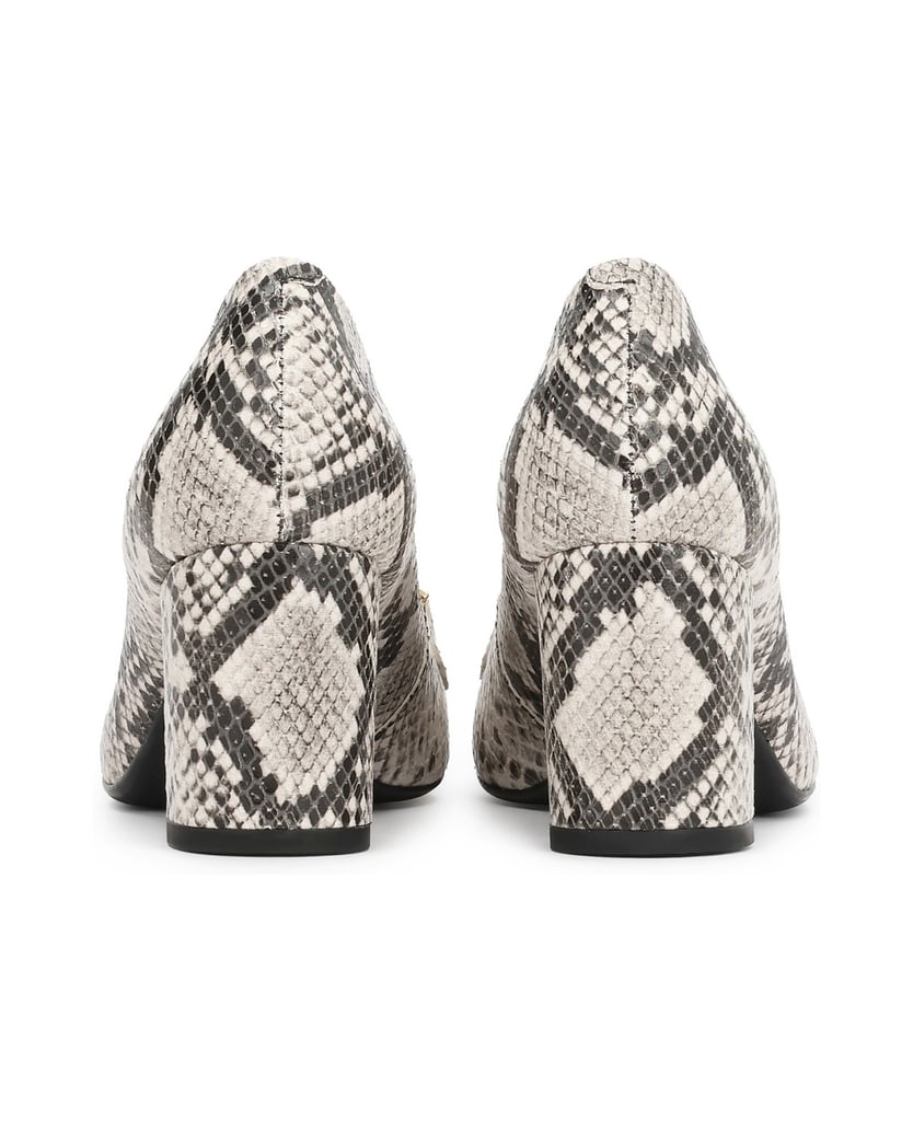 Kazar-Gemusterte-Pumps-aus-geprägtem-Leder-weiss