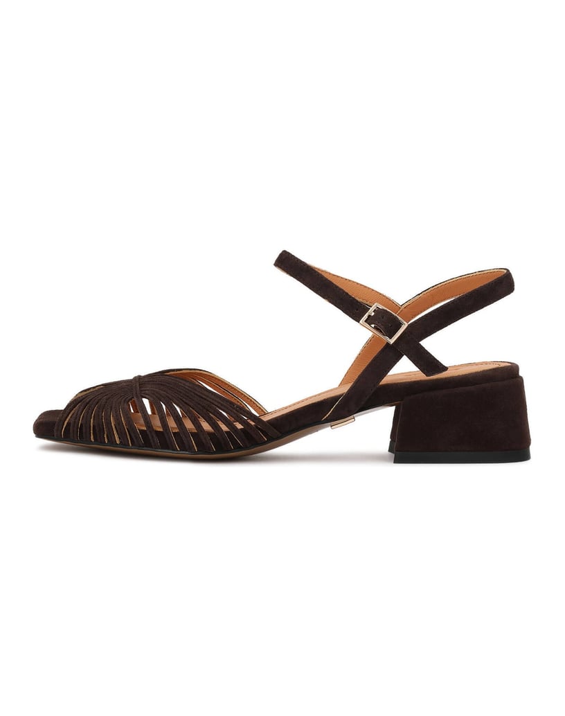 Kazar-Dunkelbraune-Wildledersandalen-mit-feinen-Riemchen-dunkelbraun
